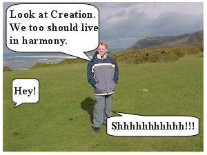 By faith Cartoons. Peace Man!