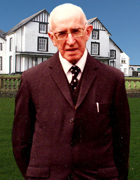 Samuel Howells outside Derwen Fawr House, bought by faith by Rees Howells